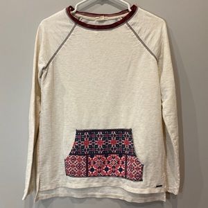 2/$18 Roxy Long Sleeve Shirt With Pocket Size XS